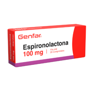 Espironolactona 100 Mg Genfar Caja X 20 Tabletas 