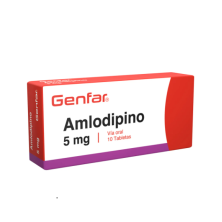 Amlodipino 5 Mg Genfar Caja X 10 Tabletas 