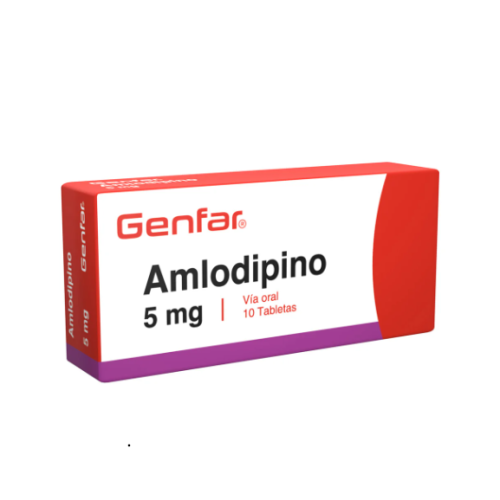 Amlodipino 5 Mg Genfar Caja X 10 Tabletas 