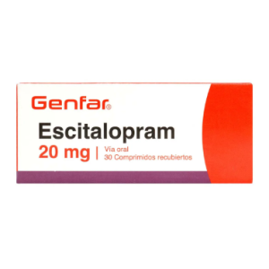 Escitalopram 20 Mg Genfar Caja X 30 Tabletas 