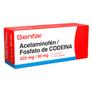 Acetaminofén/ Fosfato de codeina 325Mg/30 Mg Caja X 10 Tabletas Acetaminofén/ Fosfato de codeina 325Mg/30 Mg Caja X 10 Tabletas