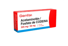 Acetaminofén + Fosfato de Codeína 325Mg/30Mg Genfar Caja X 10 Tabletas 