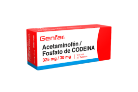 Acetaminofén + Fosfato De Codeina 325Mg/30Mg Genfar Caja X 30 Tabletas 