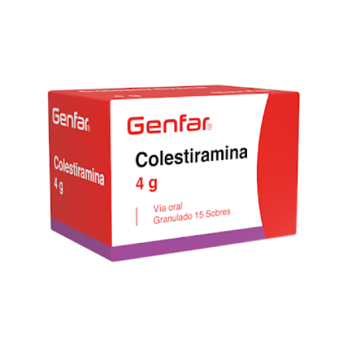 Colestiramina 4Mg Genfar Caja X 15 Sobres