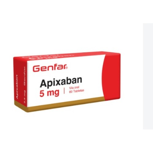 Apixaban 5 Mg Genfar X 60 Tabletas