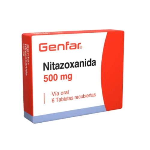 Nitazoxanida 500 Mg Genfar Caja X 6 Tabletas 