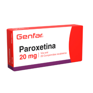 Paroxetina 20 Mg Genfar Caja X 20 Tabletas 
