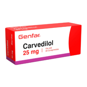 Carvedilol 25 Mg Genfar Caja X 30 Tabletas 
