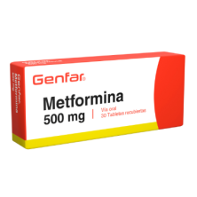 Metformina 500 Mg Genfar Caja X 30 Tabletas 