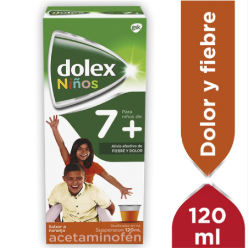Dolex Niños 7+ Suspensión Frasco X 120 Ml 