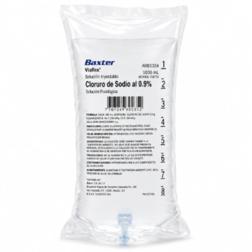 Cloruro de Sodio al 0.9% Baxter Bolsa X 1000 Ml