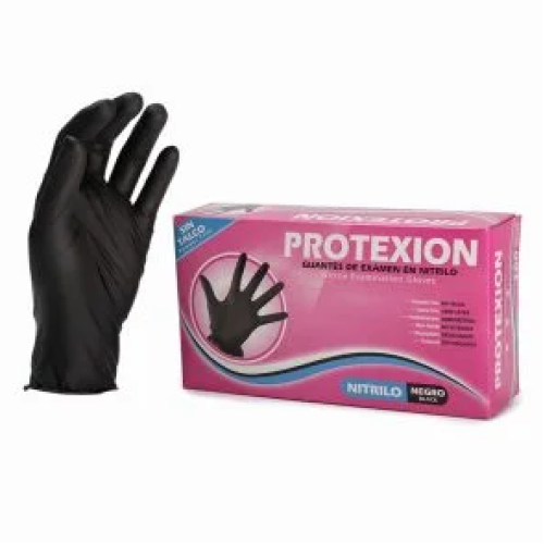 Guantes Nitrilo Talla M Negro Caja X 100 Unidades