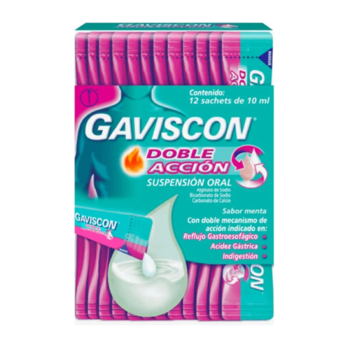 Gaviscon Doble Acción Caja X 12 Sachets de 10 Ml 