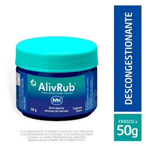 AlivRub MK Ungüento Tópico Pote X 50 Gramos 