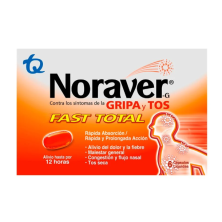 Noraver Gripa y Yos Fast Total X 6 Capsulas