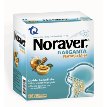 Noraver Garganta Naranja Y Miel Caja X 96 Tabletas