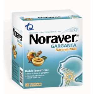 Noraver Garganta Naranja Y Miel Caja X 96 Tabletas