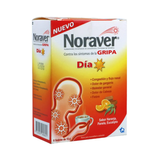 Noraver Gripa Día Caja X 6 Sobres