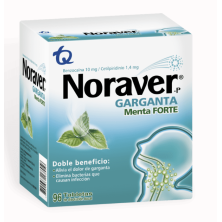 Noraver Garganta Menta Forte Caja X 96Tabletas