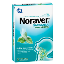 Noraver Garganta Menta Forte Caja X 12 Tabletas