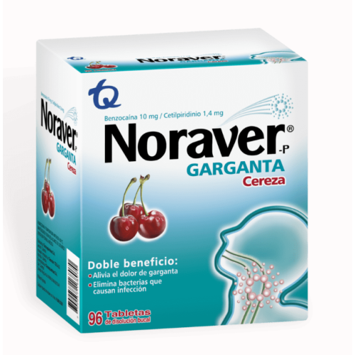 Noraver Garganta Cereza Caja X 96 Tabletas