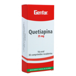 Quetiapina 25 Mg Caja X 30 Tabletas 
