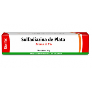 Sulfadiazina de Plata Crema al 1% Tubo X 30 Gramos